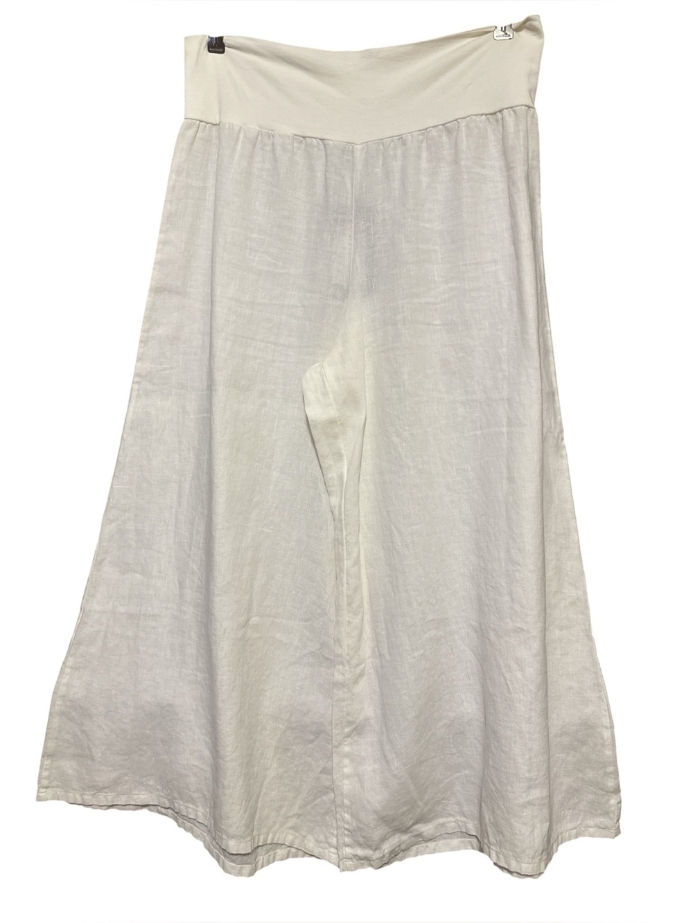 bryn Walker Cream Linen Wide-Leg Pants